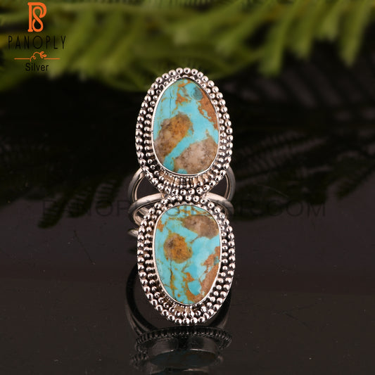 Kingman Turquoise 925 Silver Stackable Ring