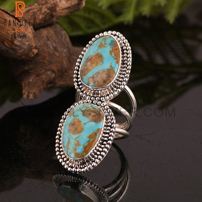 Kingman Turquoise 925 Silver Stackable Ring