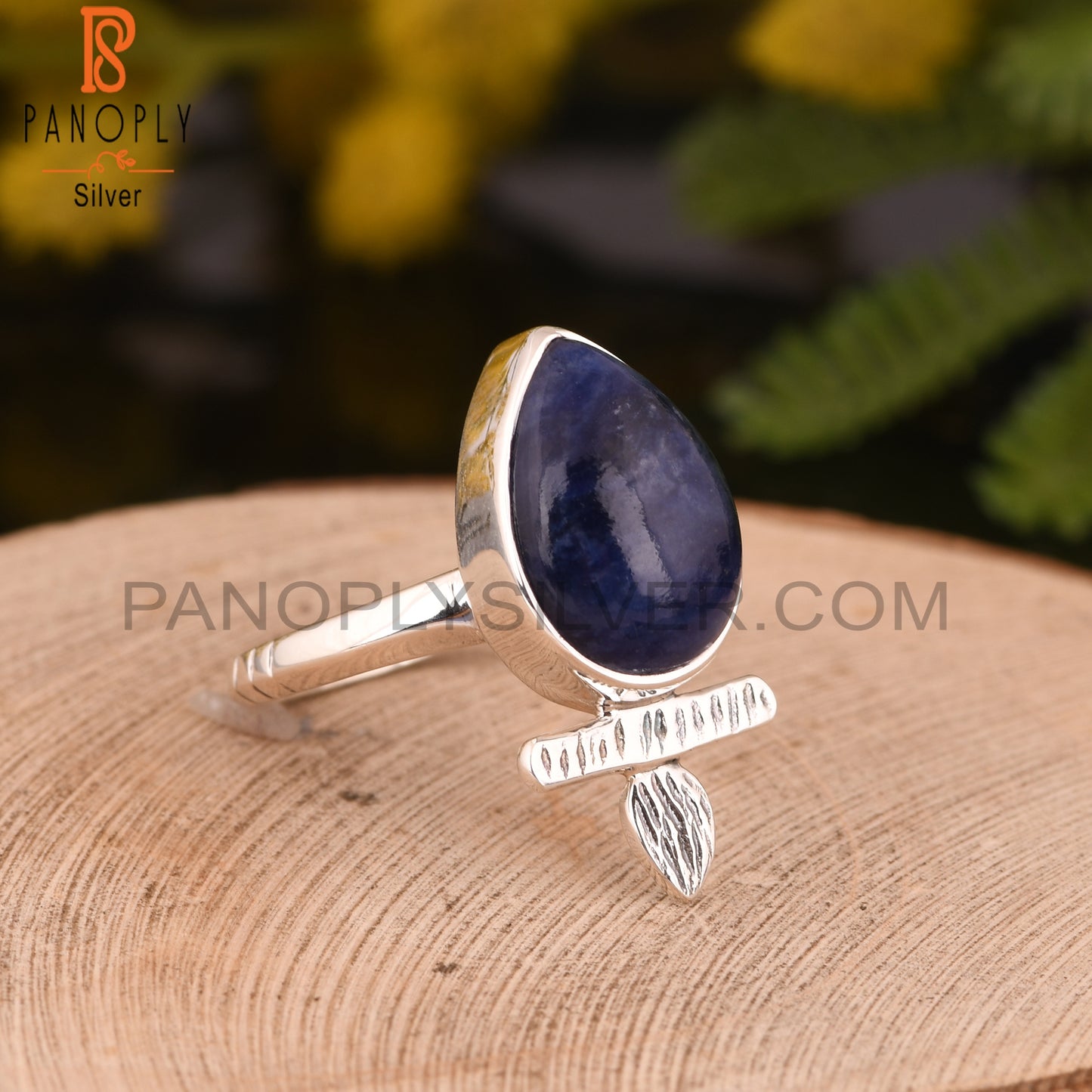 Sodalite 925 Sterling Silver Cute Ring