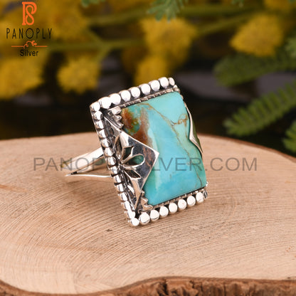 Kingman Turquoise 925 Silver Aesthetic Ring