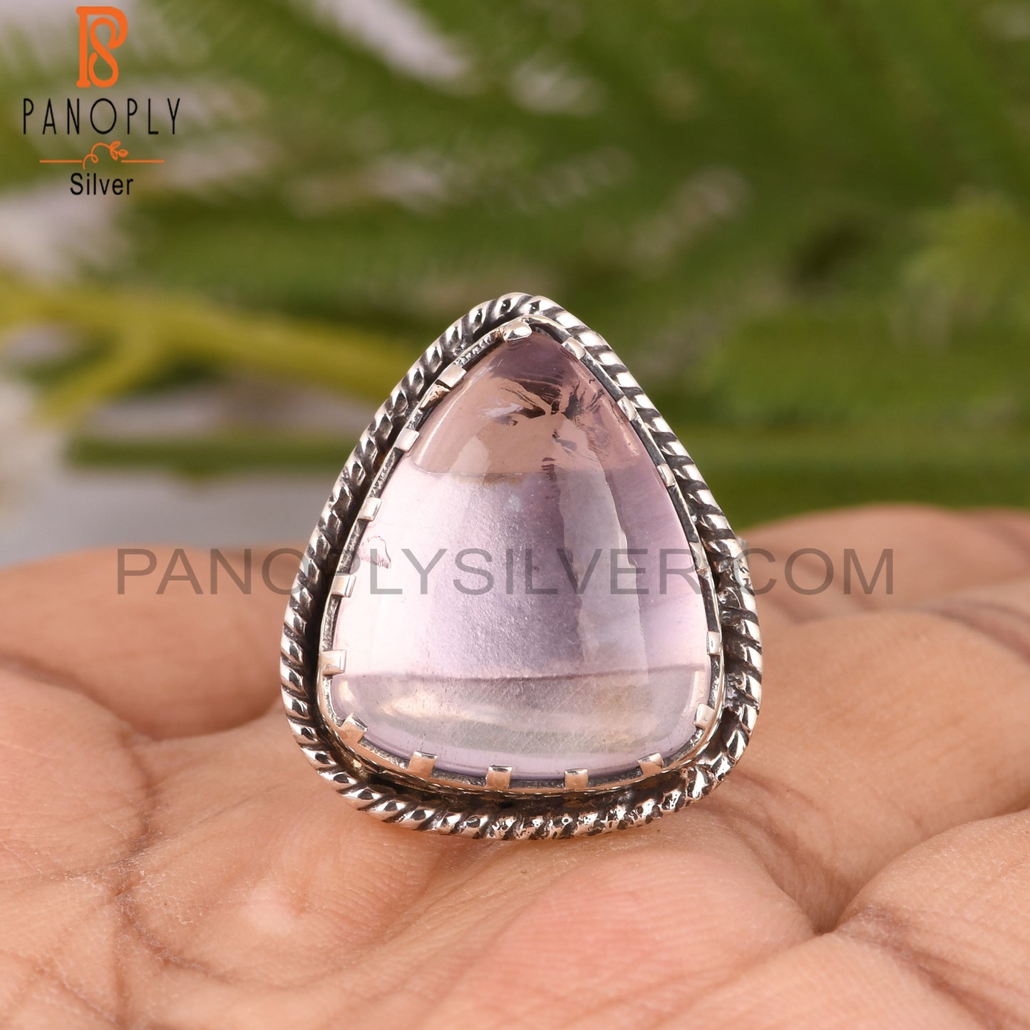 Pink Amethyst Vintage 925 Sterling Silver Ring