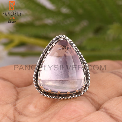 Pink Amethyst Vintage 925 Sterling Silver Ring