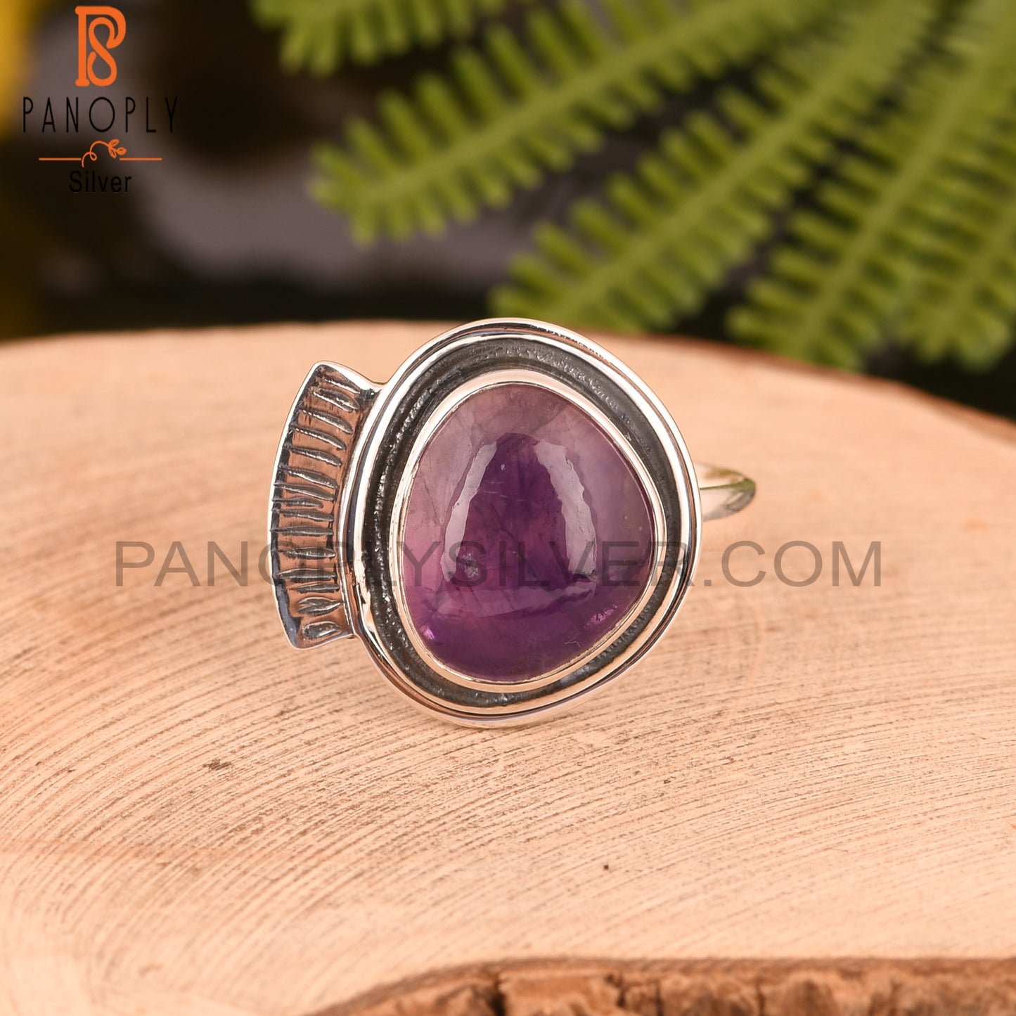 925 Sterling Silver Purple Amethyst Ring
