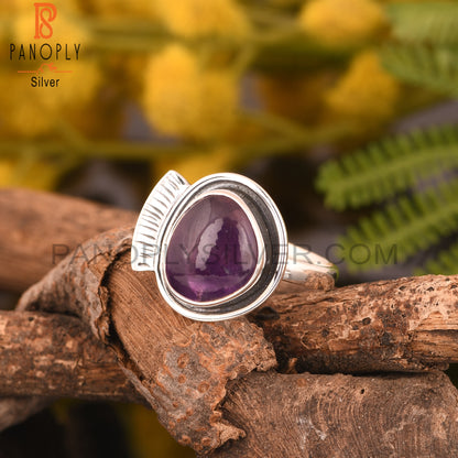 925 Sterling Silver Purple Amethyst Ring