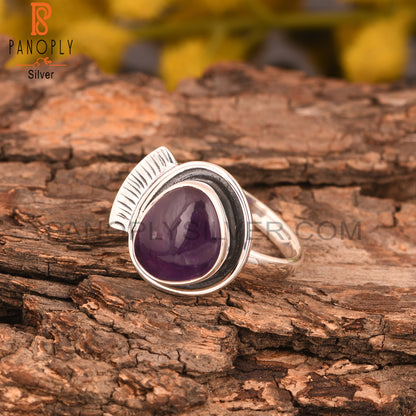 925 Sterling Silver Purple Amethyst Ring