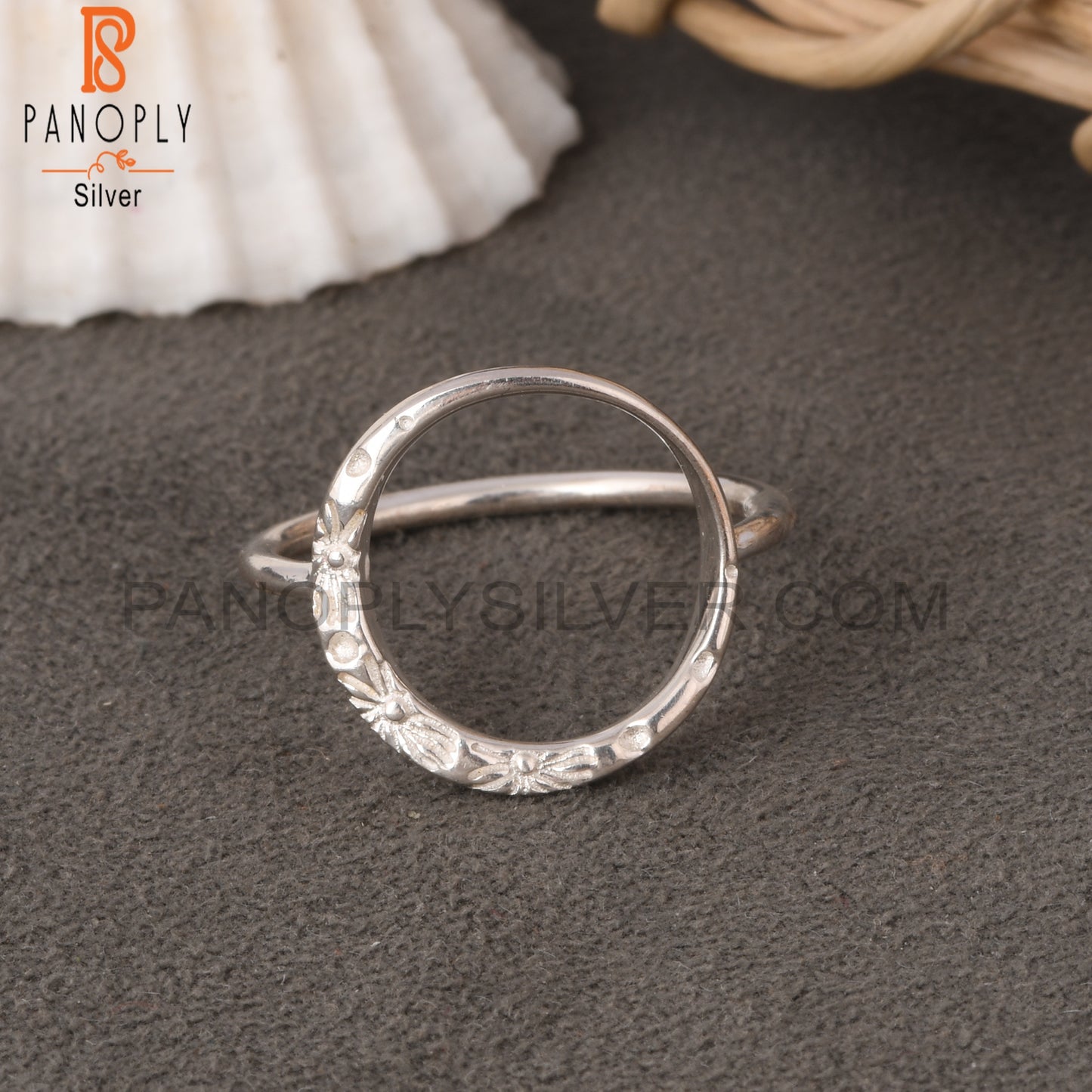 Round 925 Sterling Silver Karma Ring