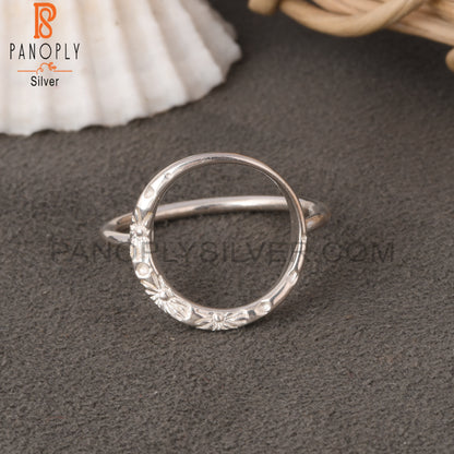 Round 925 Sterling Silver Karma Ring