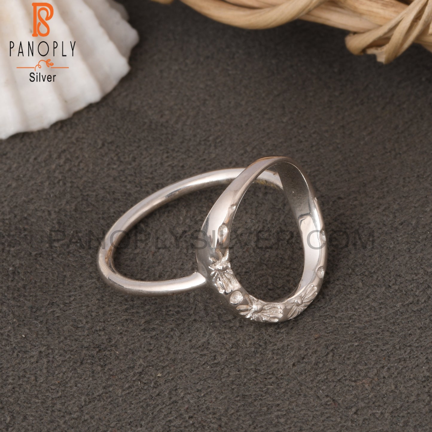 Round 925 Sterling Silver Karma Ring