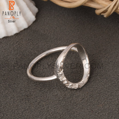 Round 925 Sterling Silver Karma Ring