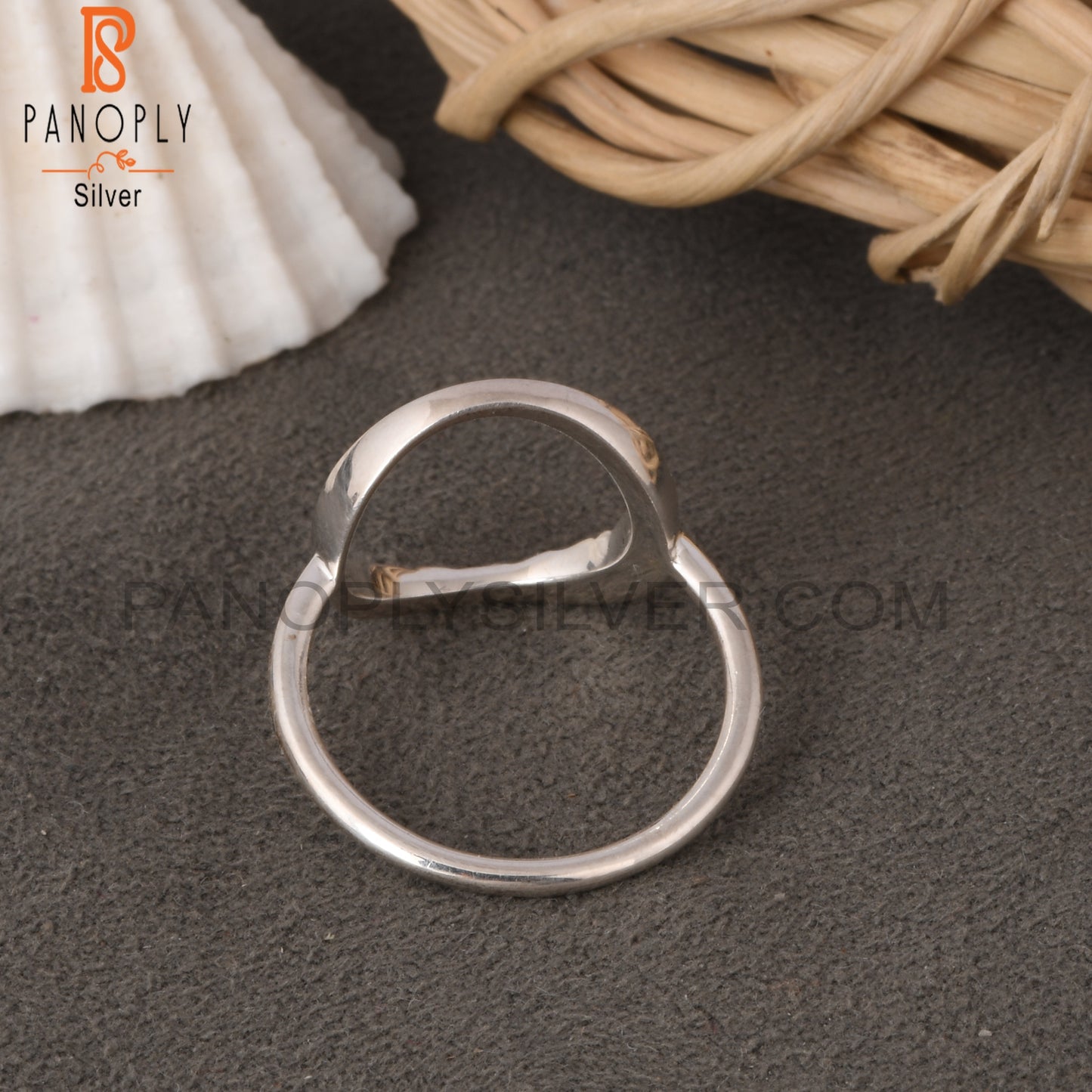 Round 925 Sterling Silver Karma Ring