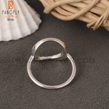 Round 925 Sterling Silver Karma Ring