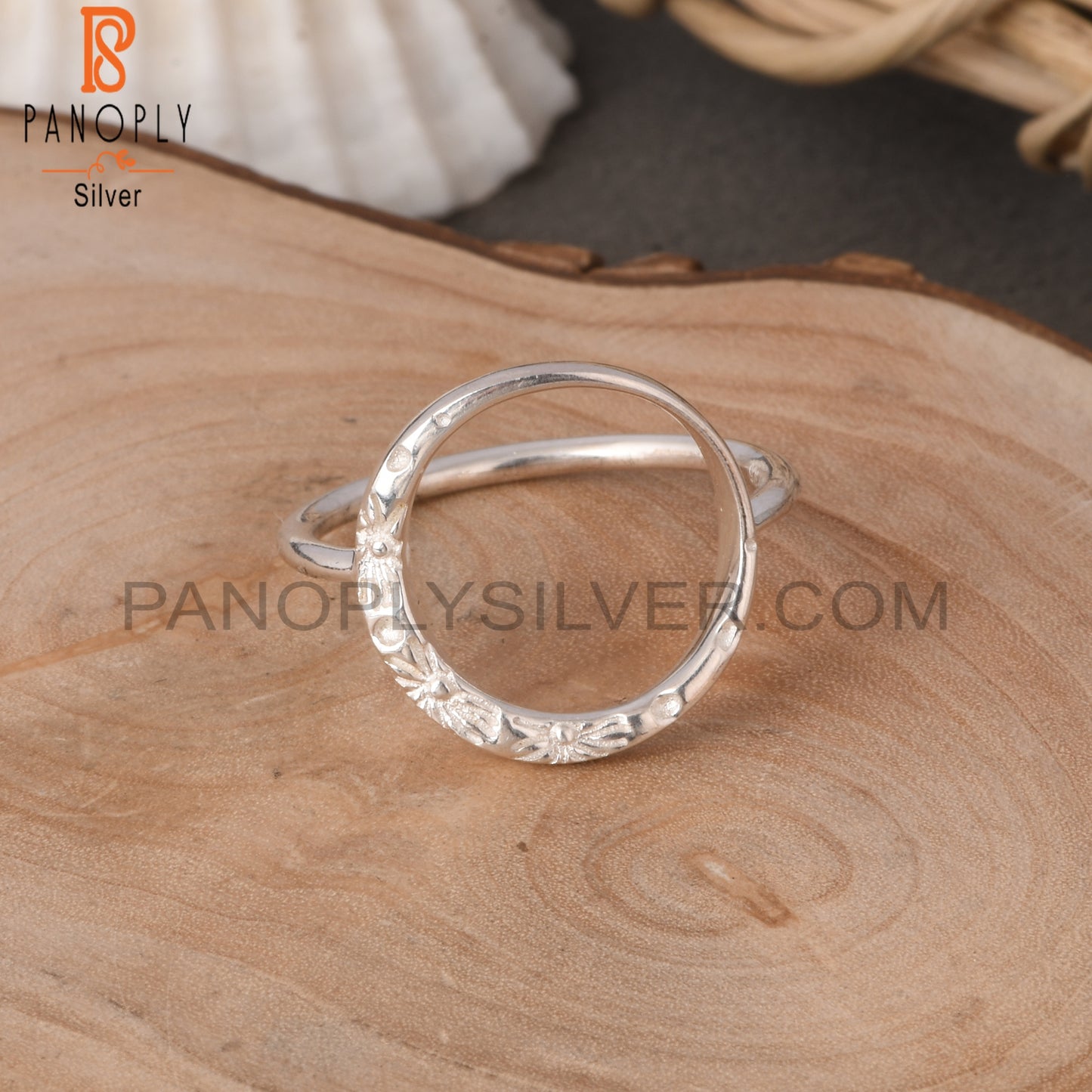 Round 925 Sterling Silver Karma Ring