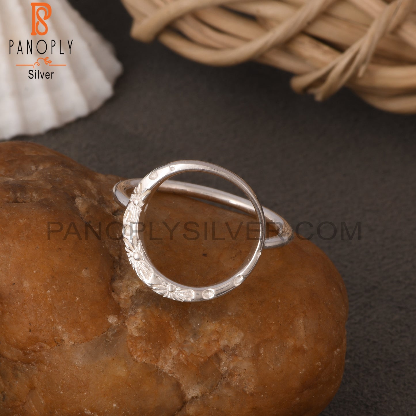 Round 925 Sterling Silver Karma Ring