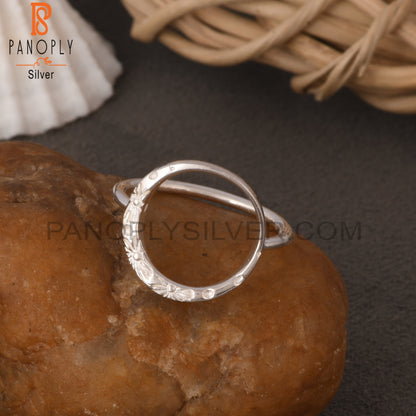 Round 925 Sterling Silver Karma Ring