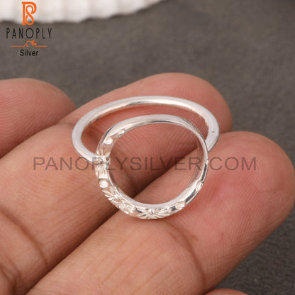 Round 925 Sterling Silver Karma Ring