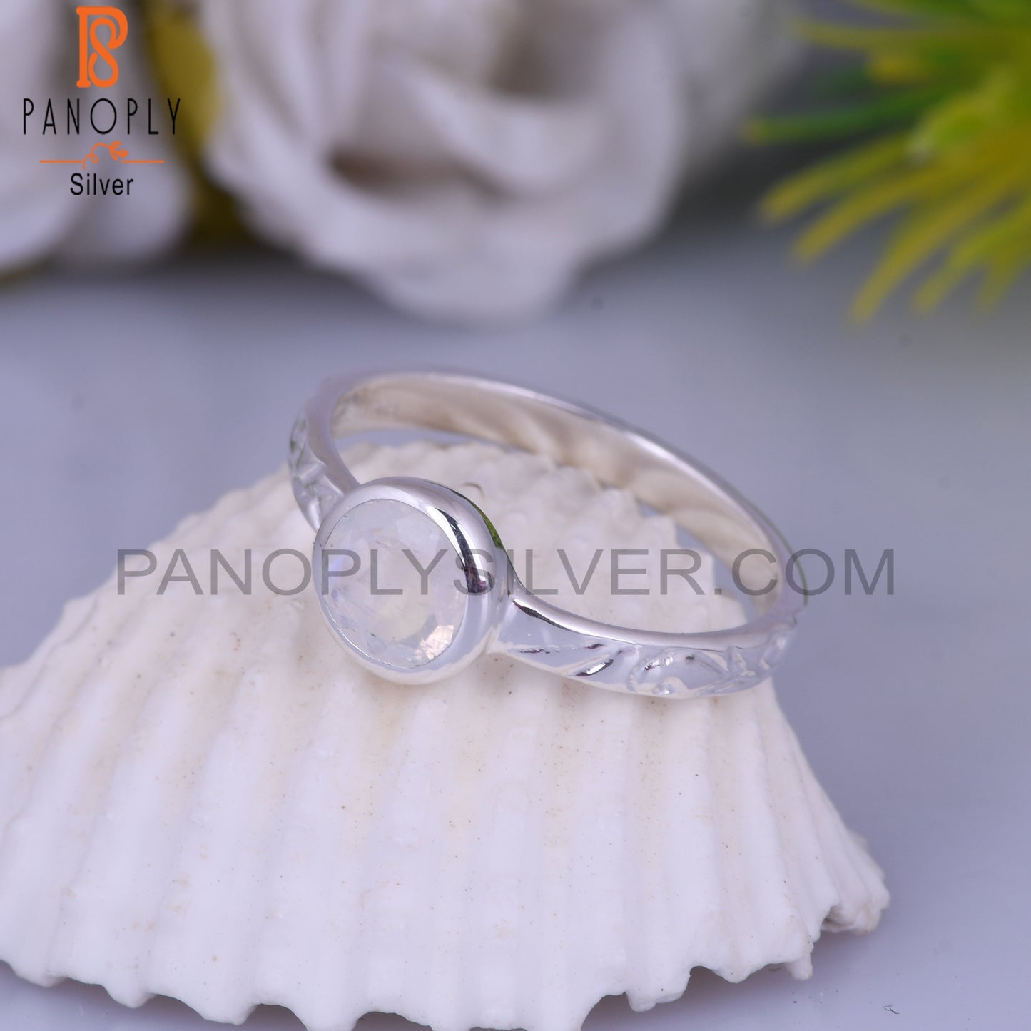 Rainbow Moonstone 925 Sterling Silver Ring For Women