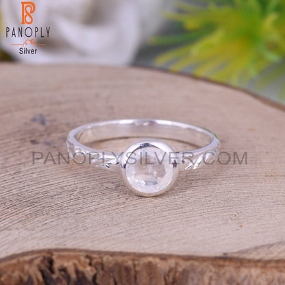 Rainbow Moonstone 925 Sterling Silver Ring For Women