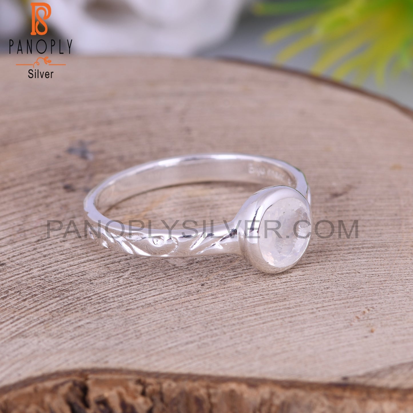 Rainbow Moonstone 925 Sterling Silver Ring For Women