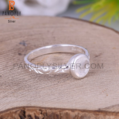 Rainbow Moonstone 925 Sterling Silver Ring For Women