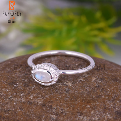 Rainbow Moonstone 925 Sterling Silver Ring For Wedding