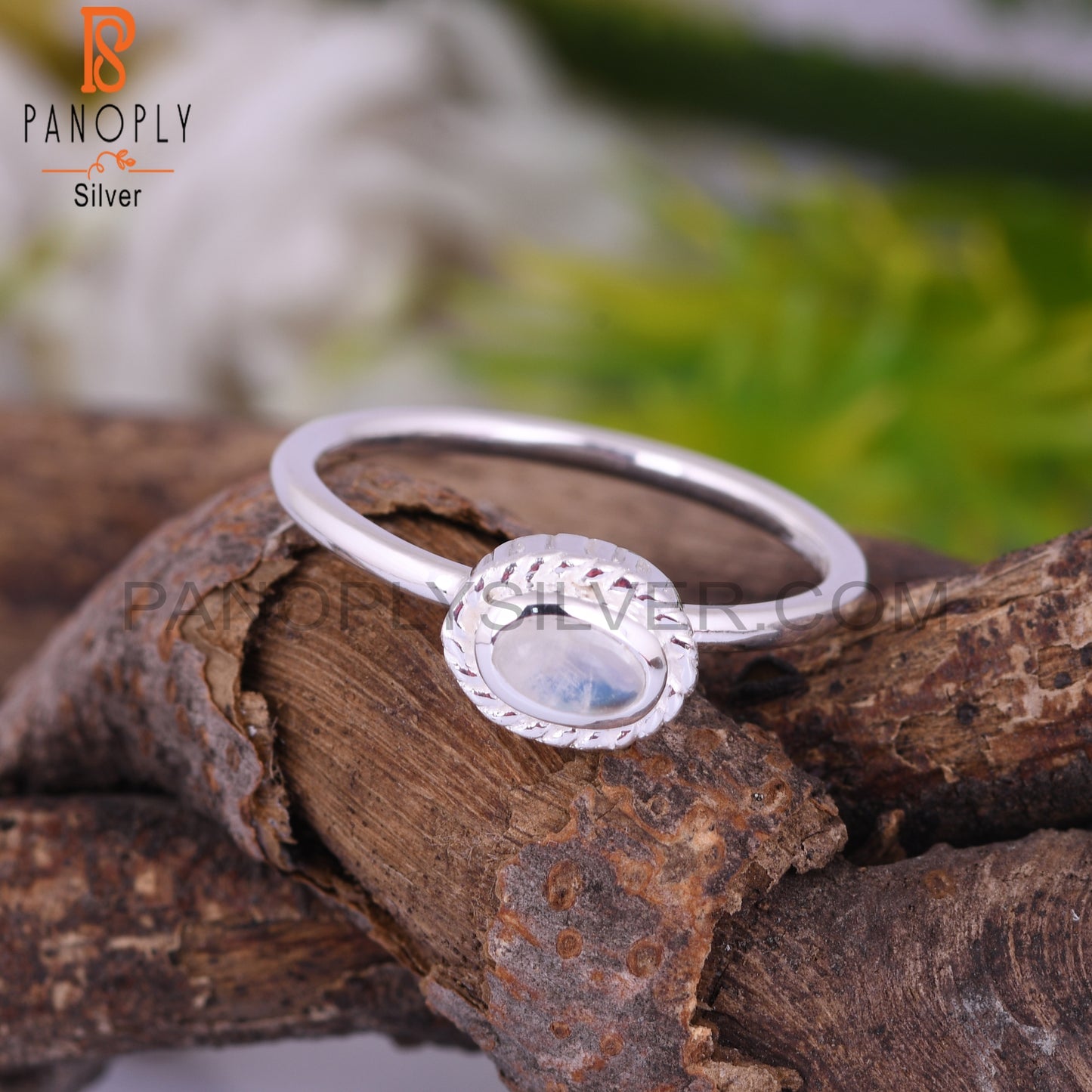 Rainbow Moonstone 925 Sterling Silver Ring For Wedding