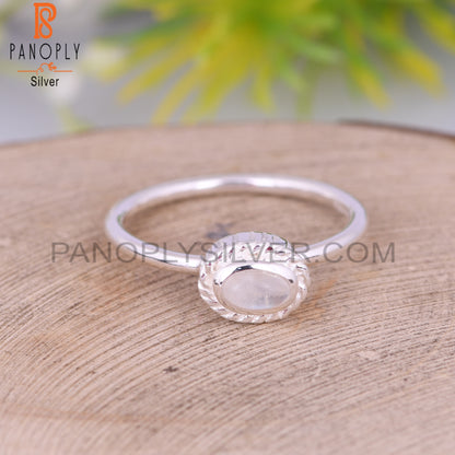 Rainbow Moonstone 925 Sterling Silver Ring For Wedding