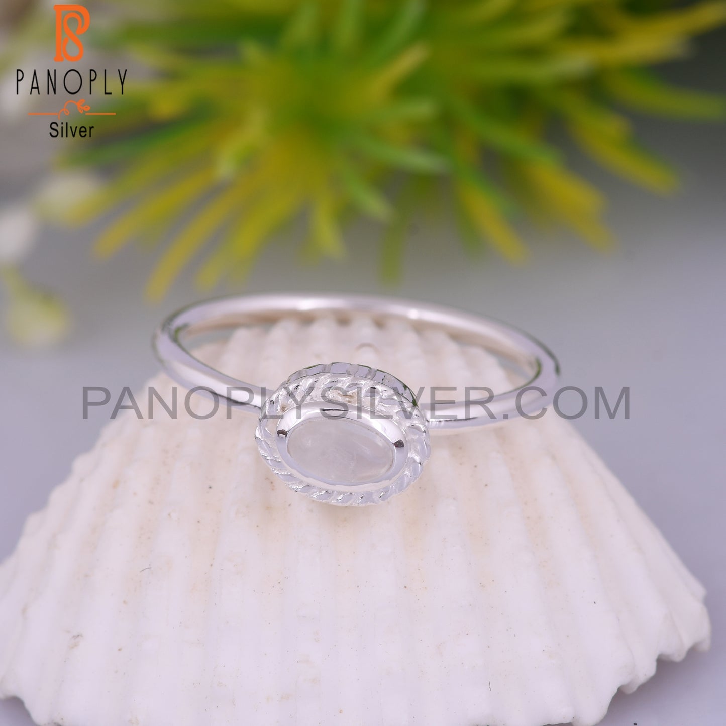 Rainbow Moonstone 925 Sterling Silver Ring For Wedding