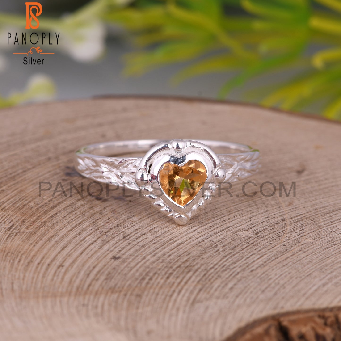 Citrine Heart S 925 Love Ring For GirlFriend