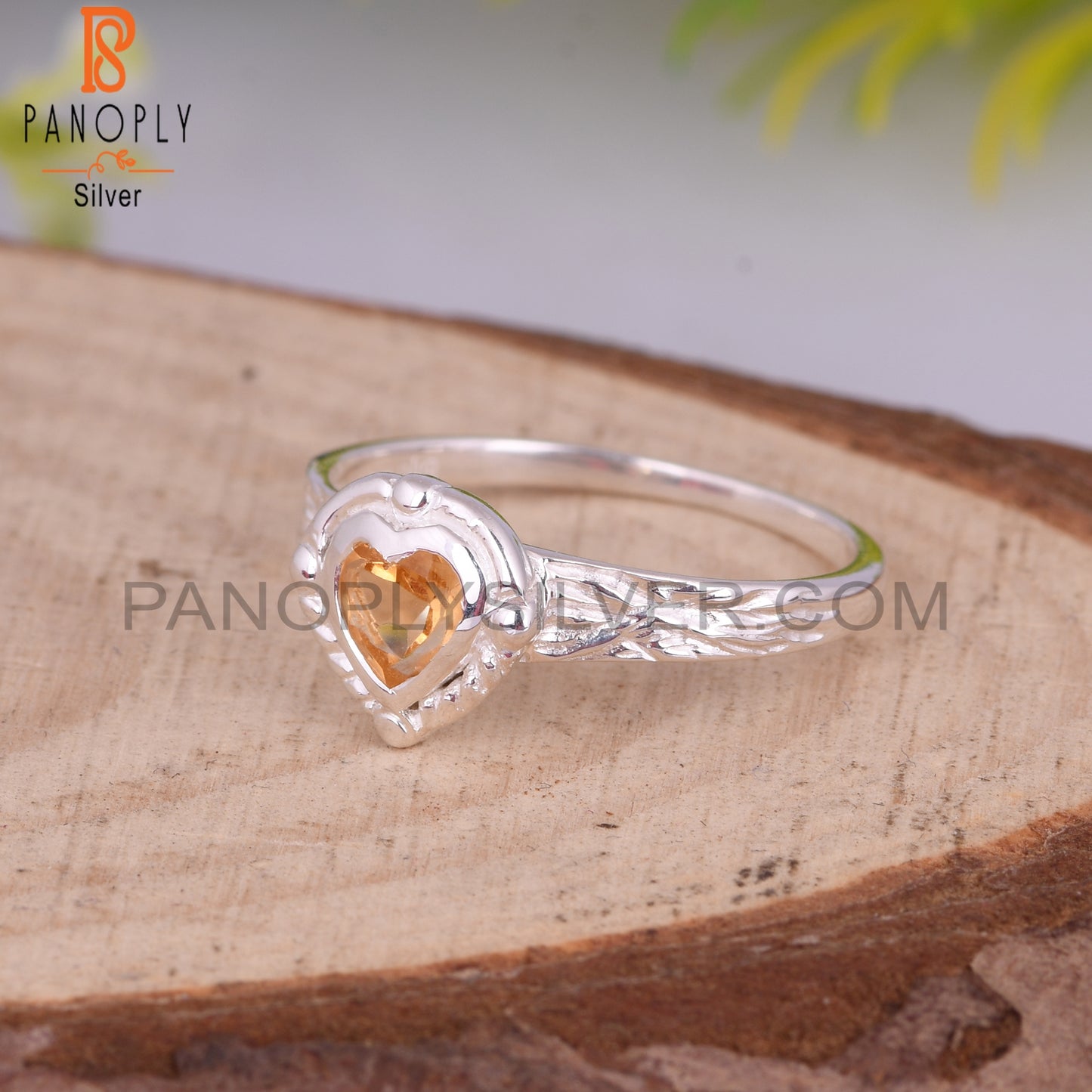 Citrine Heart S 925 Love Ring For GirlFriend