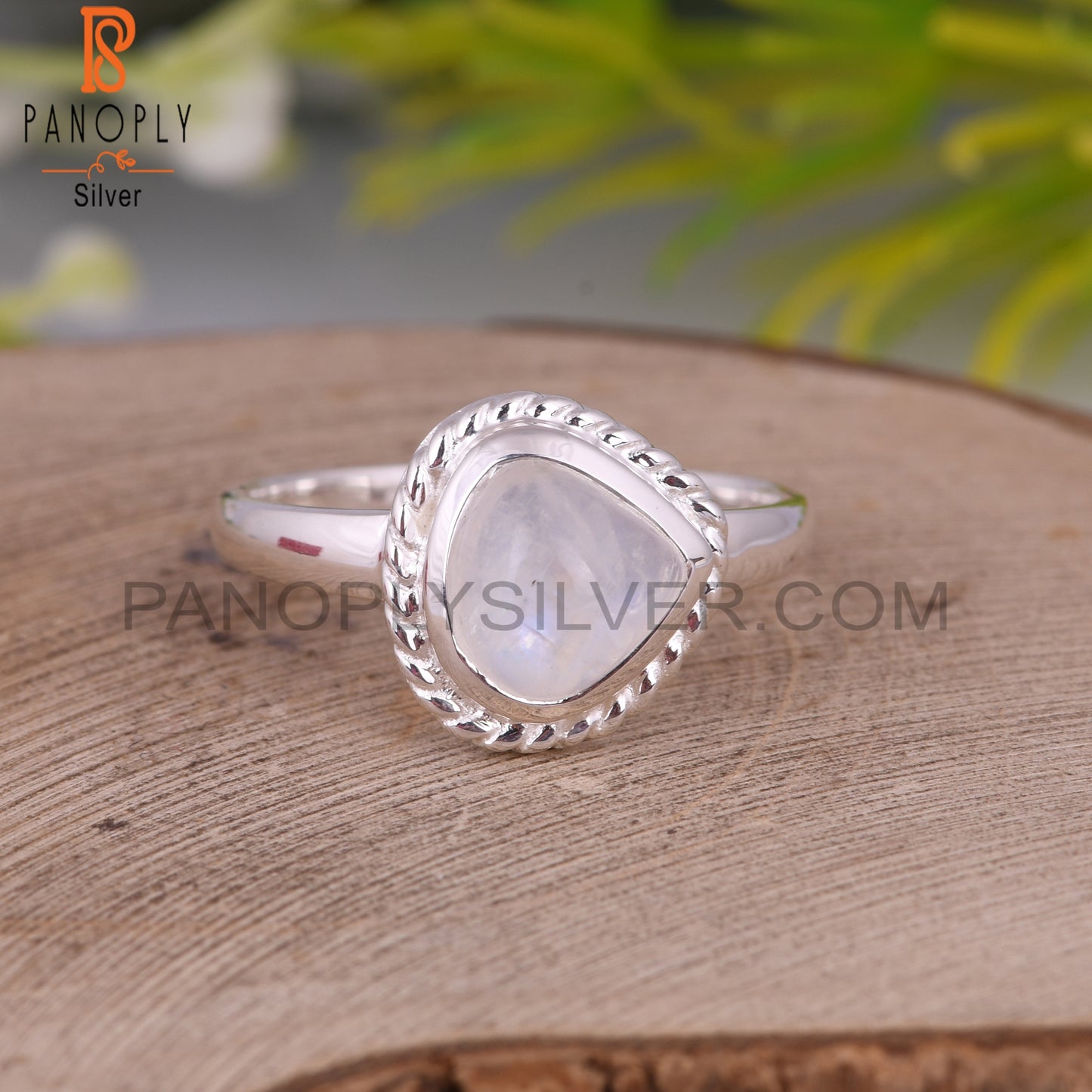 Rainbow Moonstone Heart 925 Ring For Enagagement