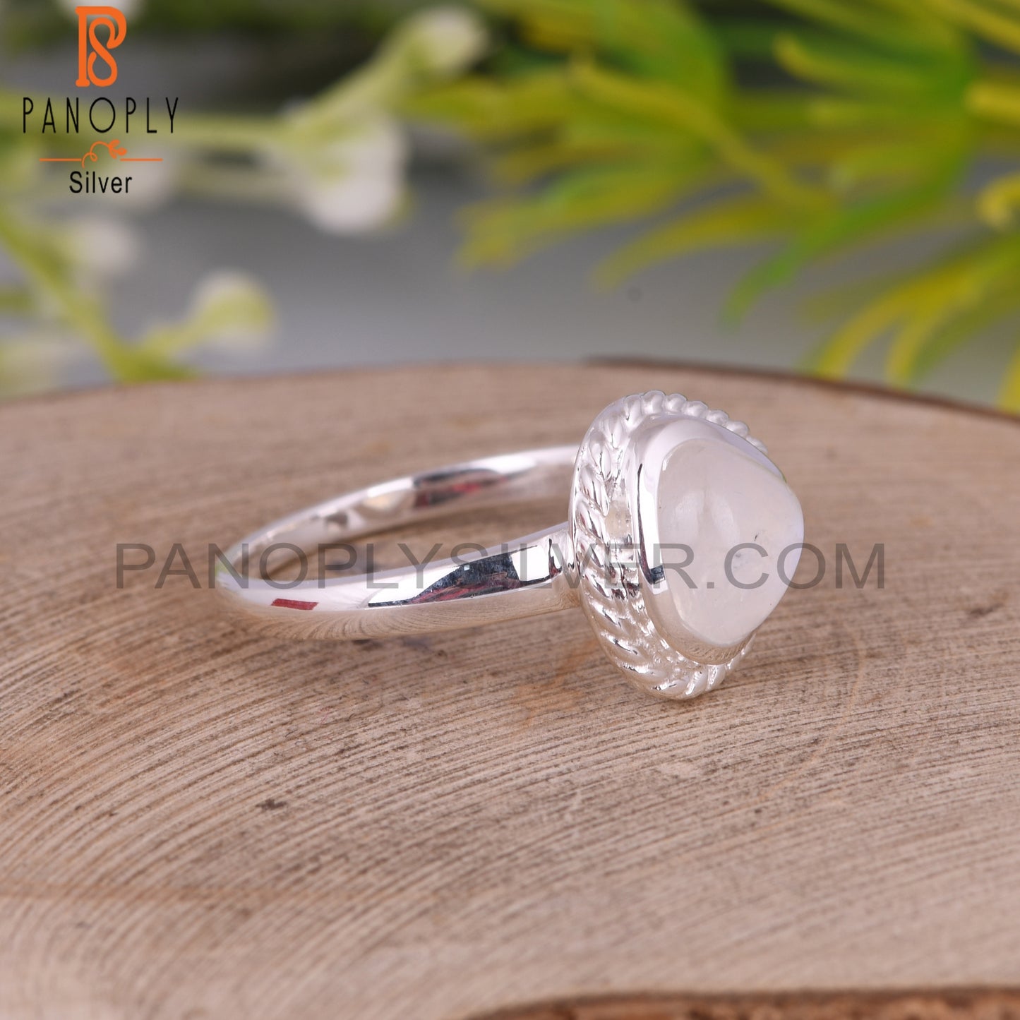 Rainbow Moonstone Heart 925 Ring For Enagagement