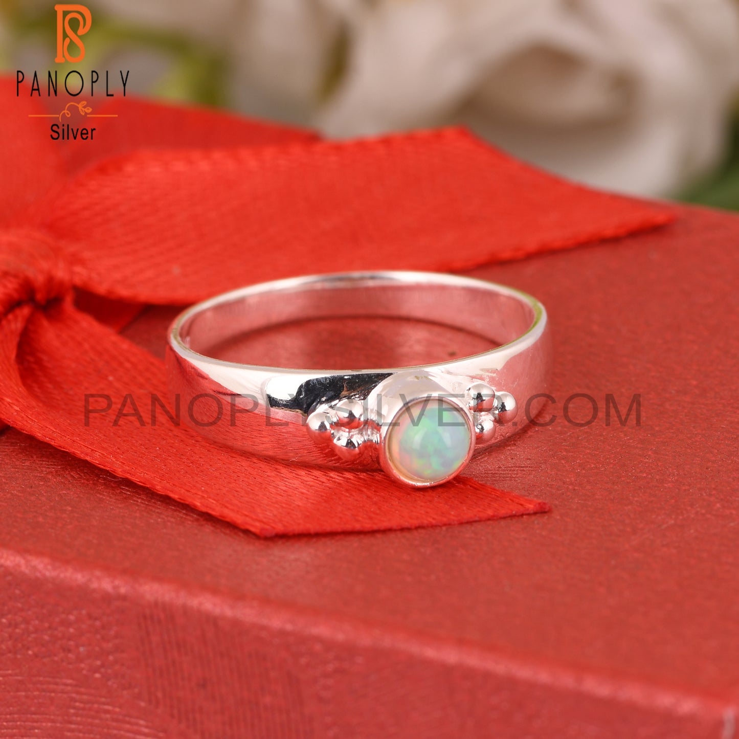 Ethiopian Opal 925 Sterling Silver Ring For Gift