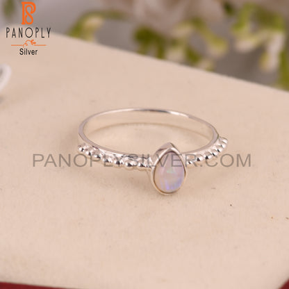 Ethiopian Opal 925 Stamp Silver Ring