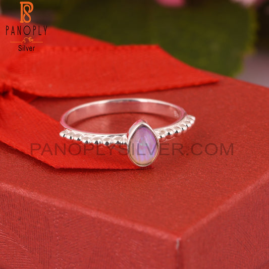 Ethiopian Opal 925 Stamp Silver Ring