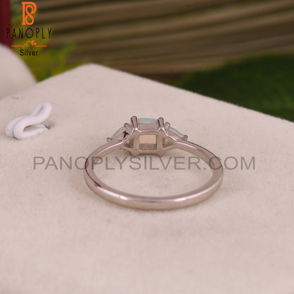 Ethiopian Opal 925 Sterling Silver Stackable Band Ring