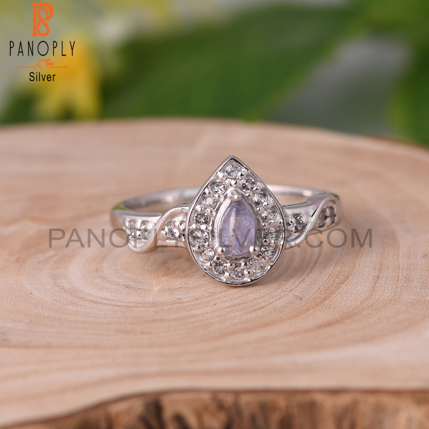 White Topaz & Tanzanite 925 Sterling Silver Ring