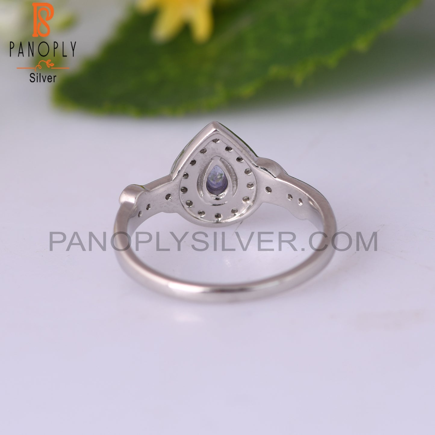 White Topaz & Tanzanite 925 Sterling Silver Ring