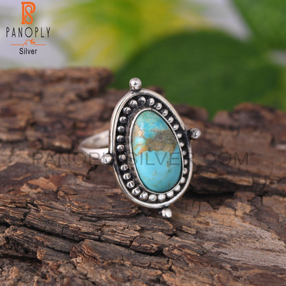 Kingsman Turquoise Oval Shape Sterling Silver Ring