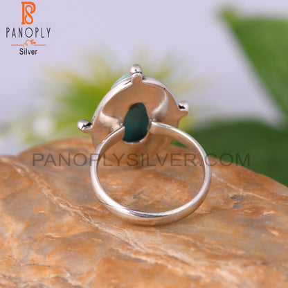 Kingsman Turquoise Oval Shape Sterling Silver Ring