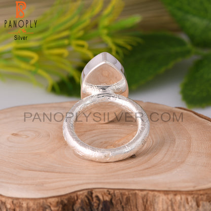 Moldavite Marquise Shape Sterling Silver Ring