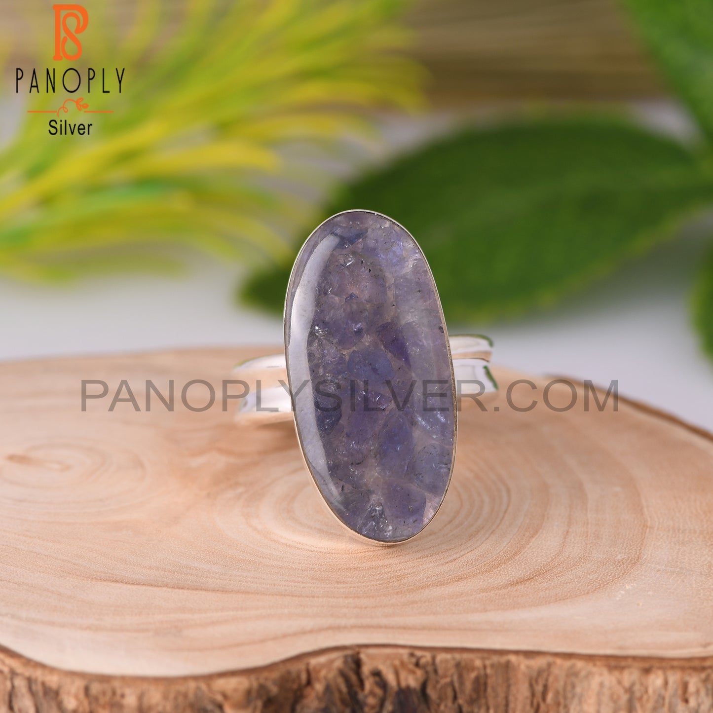 Tanzanite Oval 925 Sterling Silver Ring