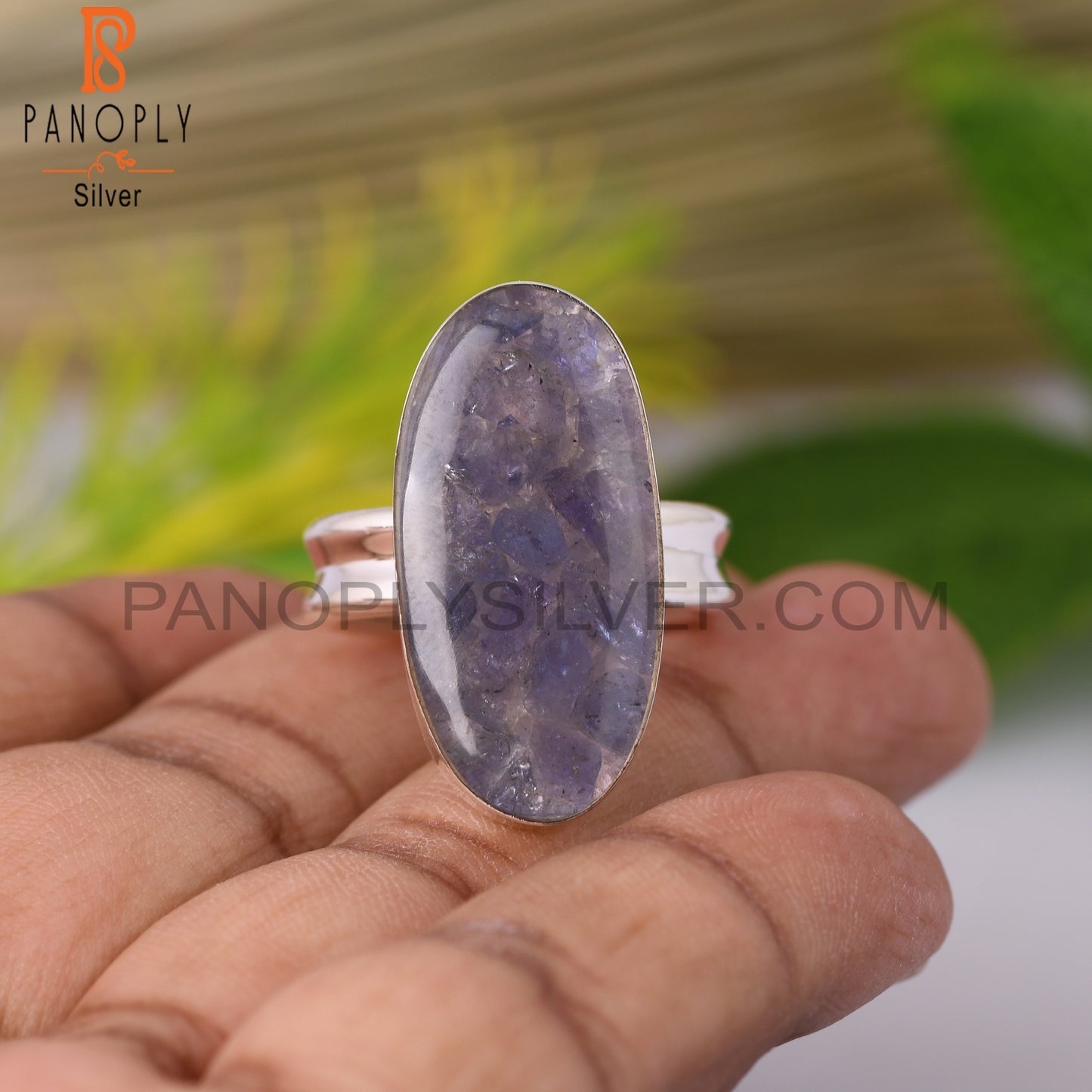 Tanzanite Oval 925 Sterling Silver Ring