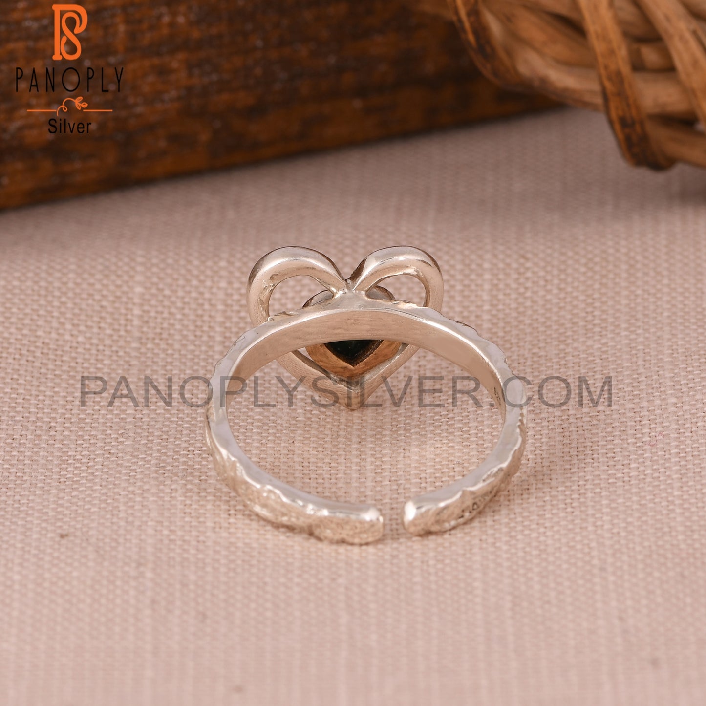 Malachite Heart 925 Sterling Silver Ring