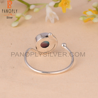 Bio Alexandrite Doublet Quartz 925 Silver Adjustable Ring