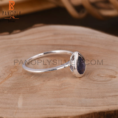 Iolite Pear 925 Sterling Silver Ring