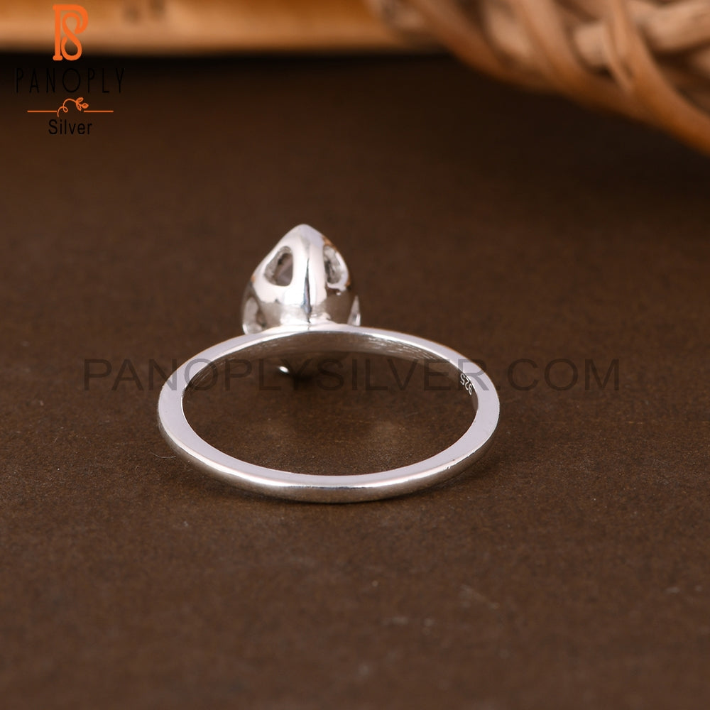 Rose Quartz 925 Sterling Silver Ring