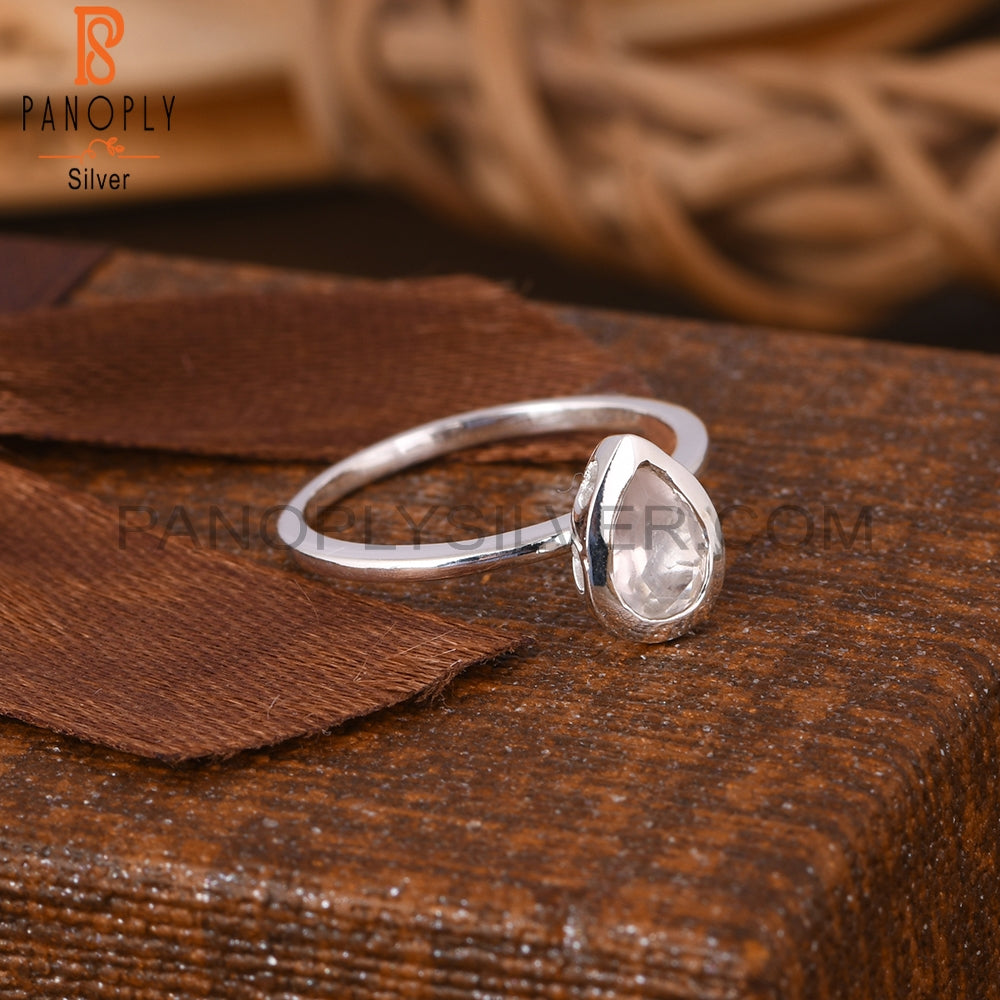 Rose Quartz 925 Sterling Silver Ring