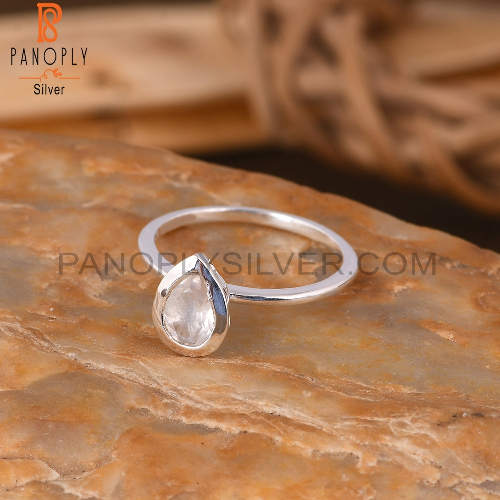 Rose Quartz 925 Sterling Silver Ring