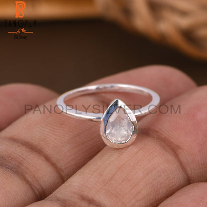 Rose Quartz 925 Sterling Silver Ring