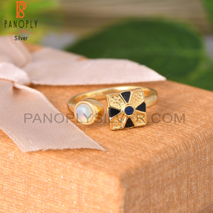Ethiopian Opal 925 Sterling Silver Ring
